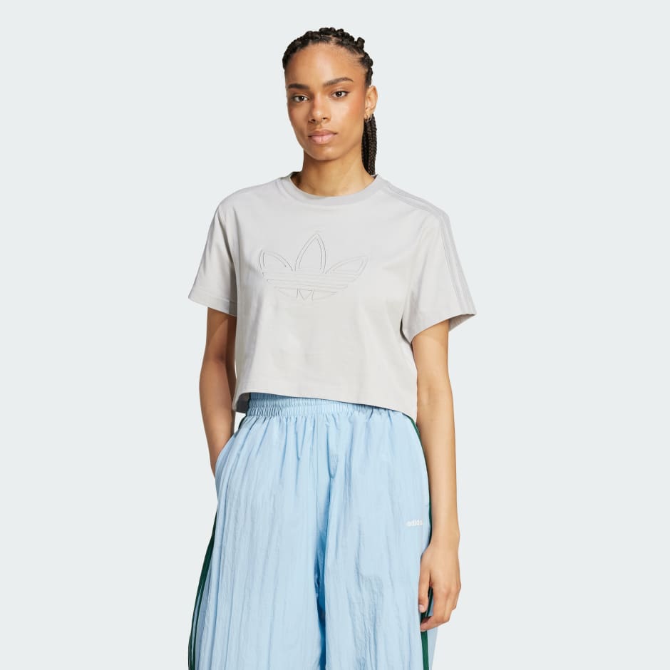 adidas Firebird Trefoil Crop Tee