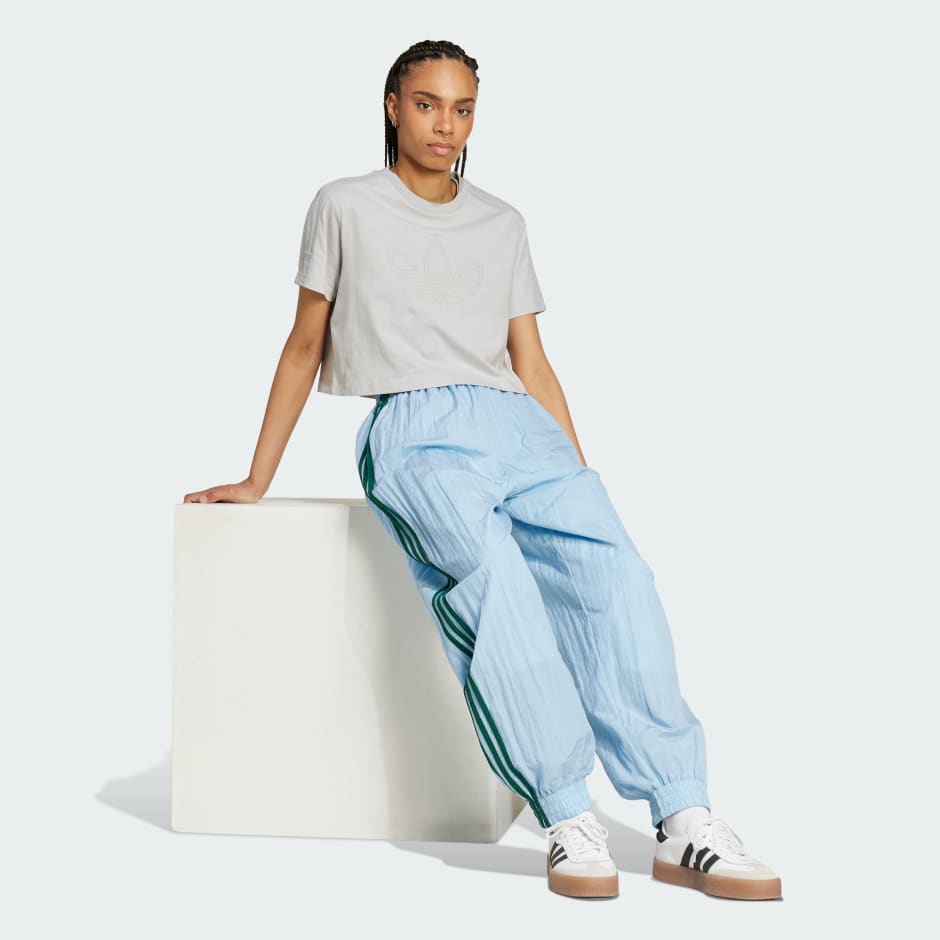 adidas Firebird Trefoil Crop Tee - Image 3