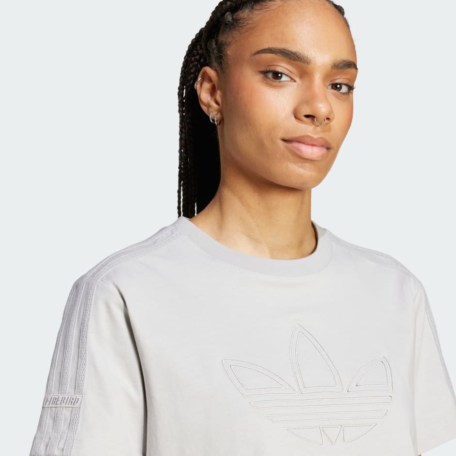 adidas Firebird Trefoil Crop Tee - Image 5