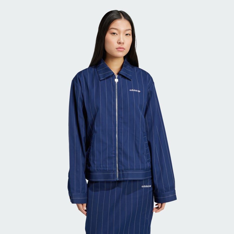 adidas Pinstripe Harrington Jacket
