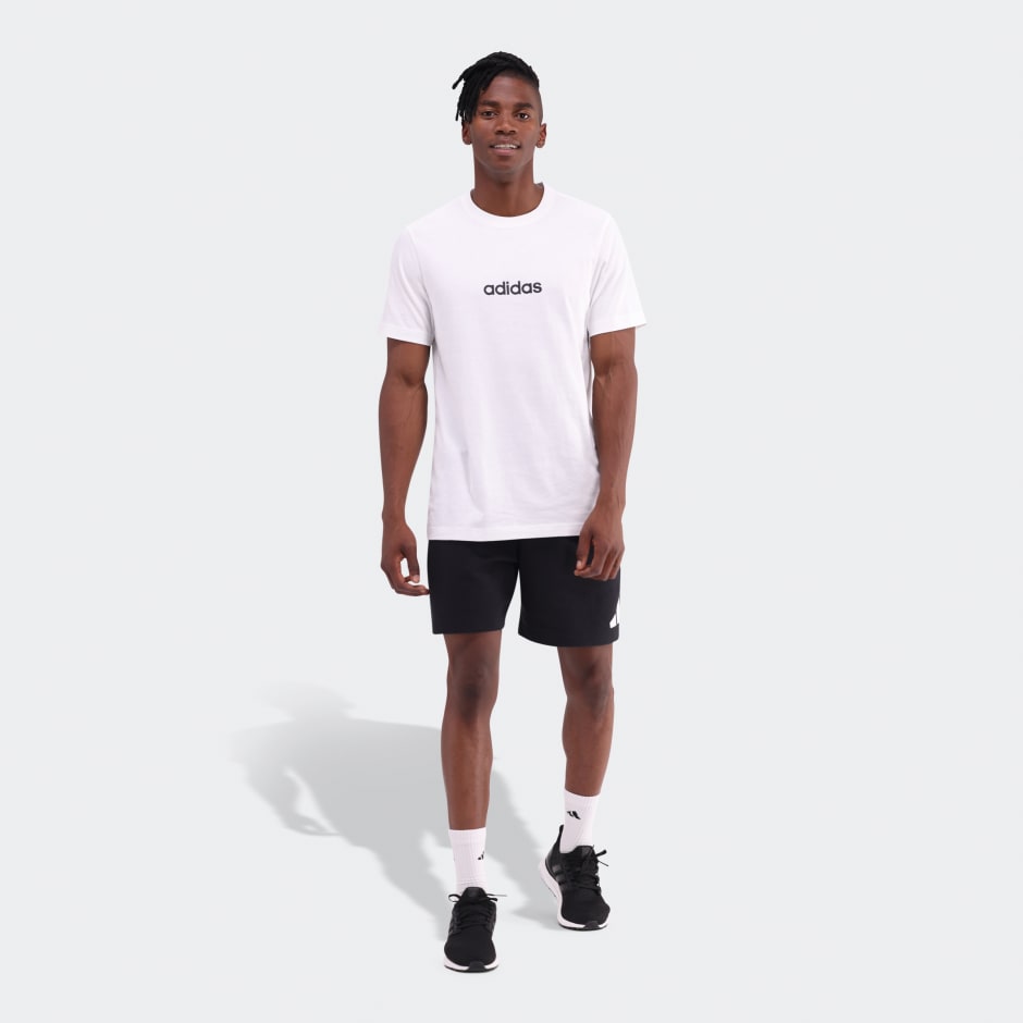 adidas Essentials Linear Single Jersey Tee - Image 3
