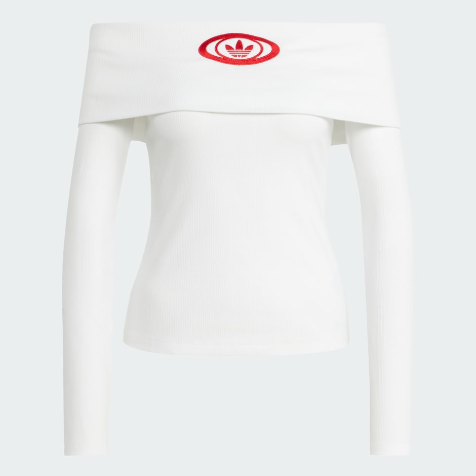adidas adidas Originals Off Shoulder Top - Image 4
