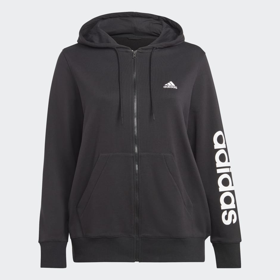 adidas Essentials Linear Full-Zip French Terry Hoodie