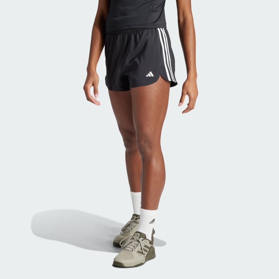 adidas Pacer Training 3-Stripes Woven High-Rise Shorts