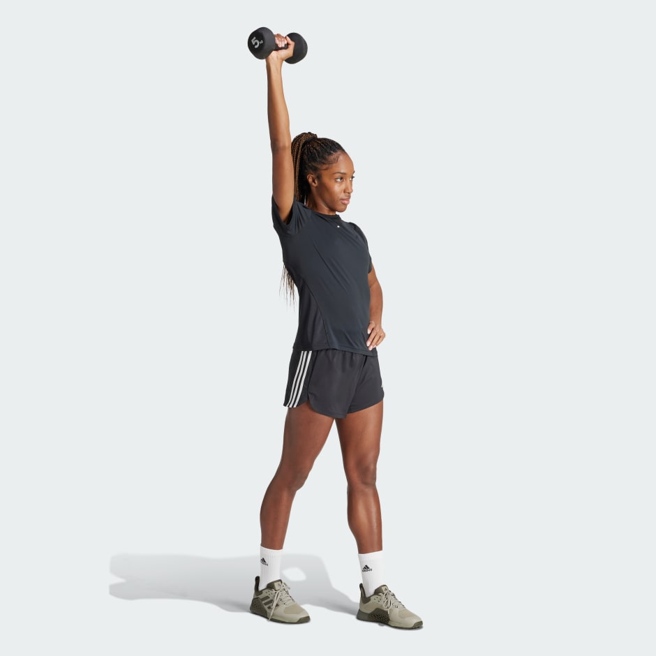 adidas Pacer Training 3-Stripes Woven High-Rise Shorts - Image 3