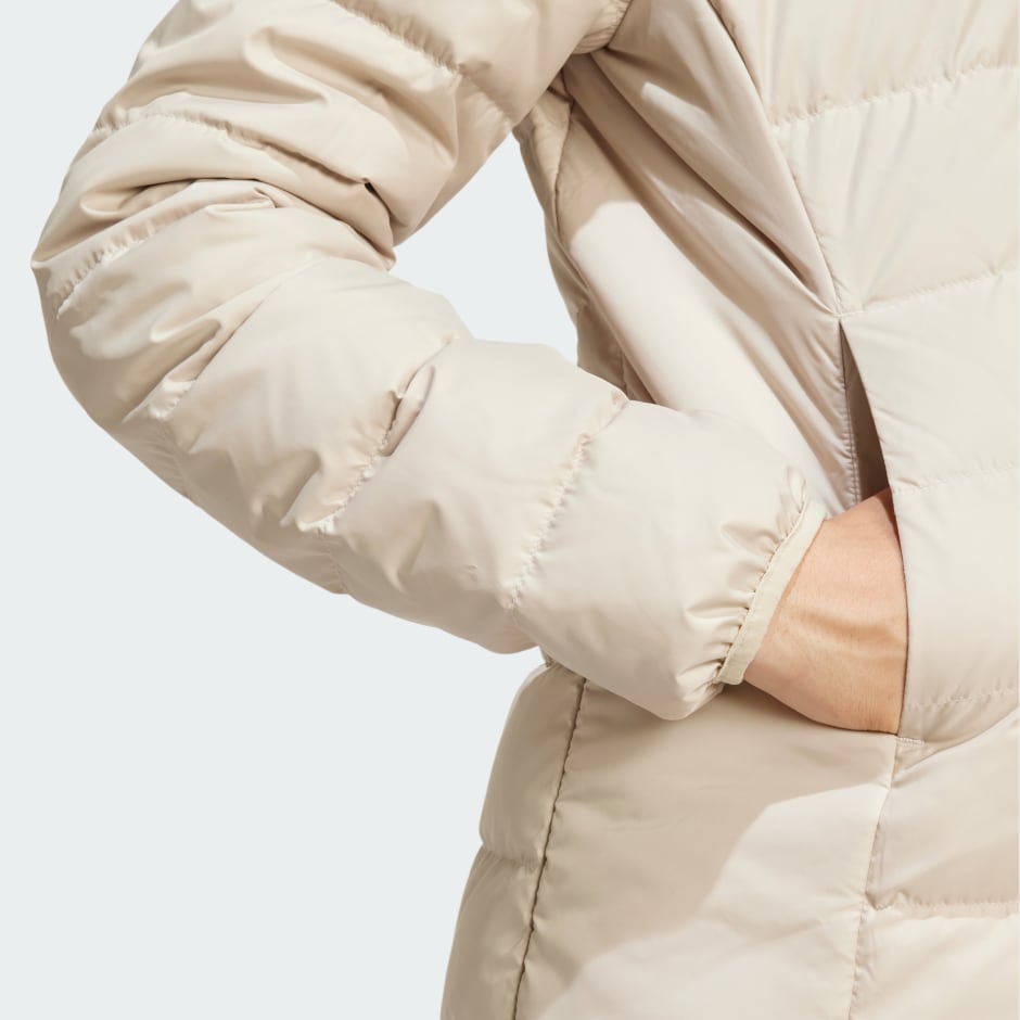 adidas Essentials Light Down Hooded Jacket - Image 5