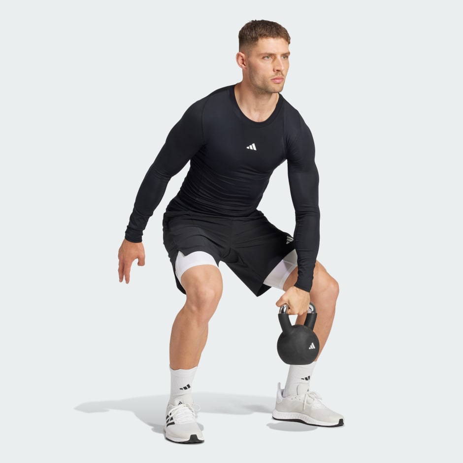 adidas TECHFIT Compression Training Long Sleeve Tee - Image 3