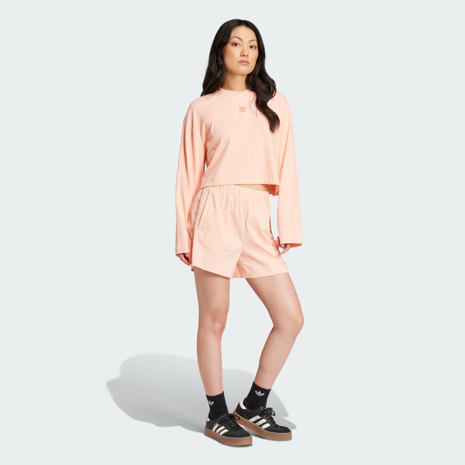 adidas Essentials Wide Rib Long Sleeve Tee - Image 3