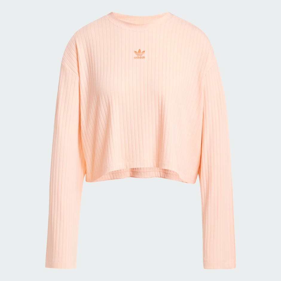 adidas Essentials Wide Rib Long Sleeve Tee - Image 4
