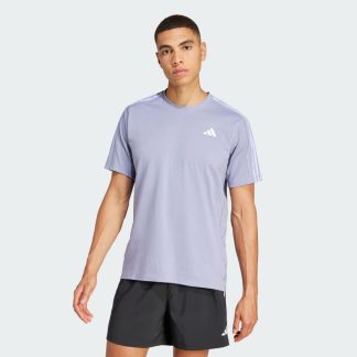 adidas Own the Run 3-Stripes Tee