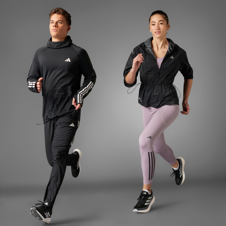 adidas Own the Run 3-Stripes Hoodie - Image 3