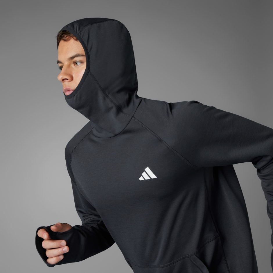 adidas Own the Run 3-Stripes Hoodie - Image 5